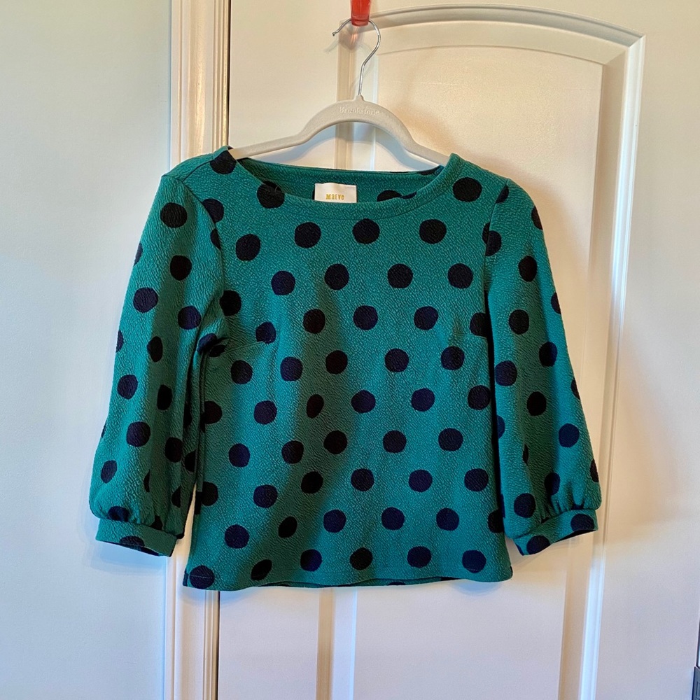 Anthropologie Polka Dotted Top